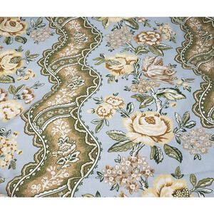 Vintage Ametex Amgard Fabric MCM Floral Antique Roses Material 6+ yards 2005